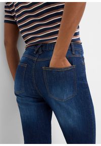 bonprix - Dżinsy o kroju bootcut, high waist, z wygodnym paskiem. Stan: podwyższony. Kolor: niebieski #3