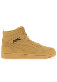 Buty Puma Rebound Buck 39358002 - brązowe. Wysokość cholewki: za kostkę. Kolor: brązowy. Materiał: guma, materiał, syntetyk. Szerokość cholewki: normalna