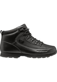 Buty trekkingowe męskie Helly Hansen Forester. Zapięcie: sznurówki. Kolor: czarny. Materiał: tkanina, skóra, materiał, syntetyk. Szerokość cholewki: normalna