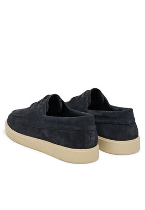 Clarks Półbuty Lockford Boat 26186188 Granatowy. Kolor: niebieski. Materiał: zamsz, skóra