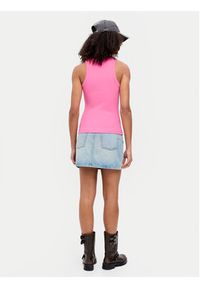 JJXX Top 12224661 Różowy Rib Fit. Kolor: różowy. Materiał: bawełna #3