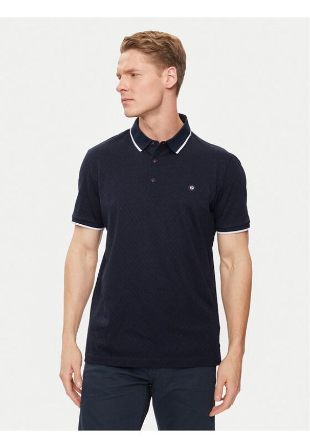 Pierre Cardin Polo C5 21274.2098 Granatowy Regular Fit. Typ kołnierza: polo. Kolor: niebieski. Materiał: bawełna