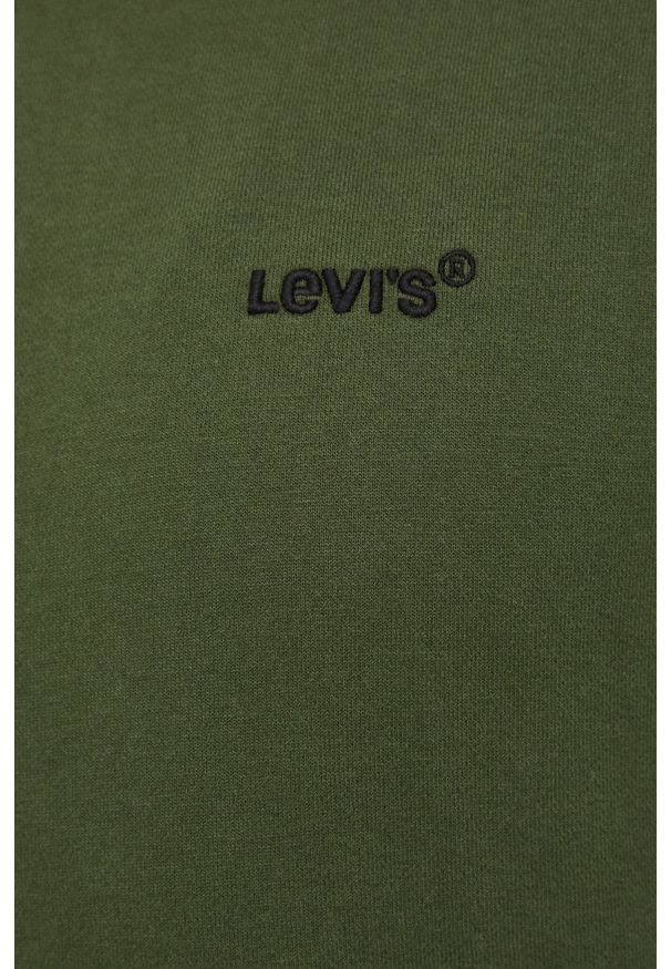 Levi's® - Levi's Bluza bawełniana A0717.0026 męska kolor zielony gładka. Okazja: na spotkanie biznesowe. Kolor: zielony. Materiał: bawełna. Wzór: gładki. Styl: biznesowy