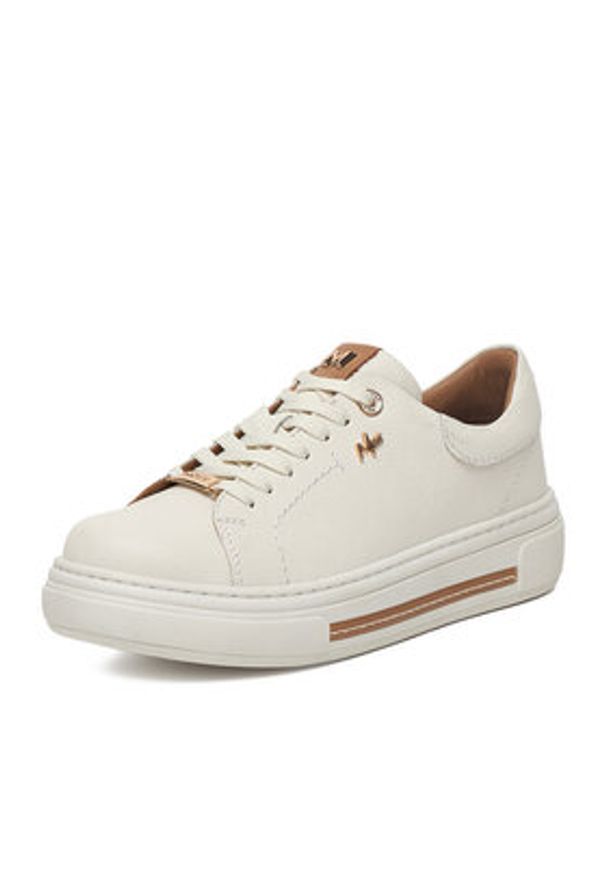 MEXX Sneakersy EO-WI23-LONA2-02 Écru. Kolor: kremowy. Materiał: skóra