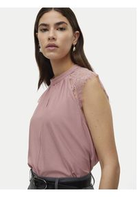 Vero Moda Bluzka Milla 10226072 Różowy Regular Fit. Kolor: różowy. Materiał: syntetyk #5