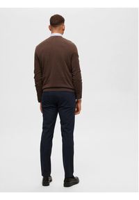 Selected Homme Sweter 16074682 Brązowy Regular Fit. Kolor: brązowy. Materiał: bawełna #3