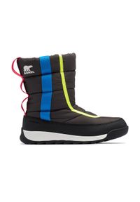 sorel - Śniegowce dziecięce Sorel Outh Whitney II Puffy Mid. Kolor: czarny. Sezon: zima. Sport: turystyka piesza