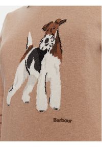 Barbour Sweter Fareham LKN1688BE12 Beżowy Regular Fit. Kolor: beżowy. Materiał: bawełna