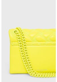 Kurt Geiger London torebka skórzana kolor żółty. Kolor: żółty. Materiał: skórzane. Rodzaj torebki: na ramię #5