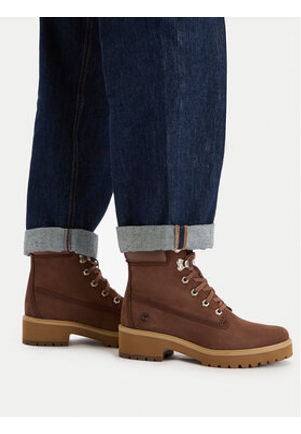 Timberland Trzewiki Carnaby TB0A2CT5EM51 Brązowy. Kolor: brązowy. Materiał: nubuk, skóra