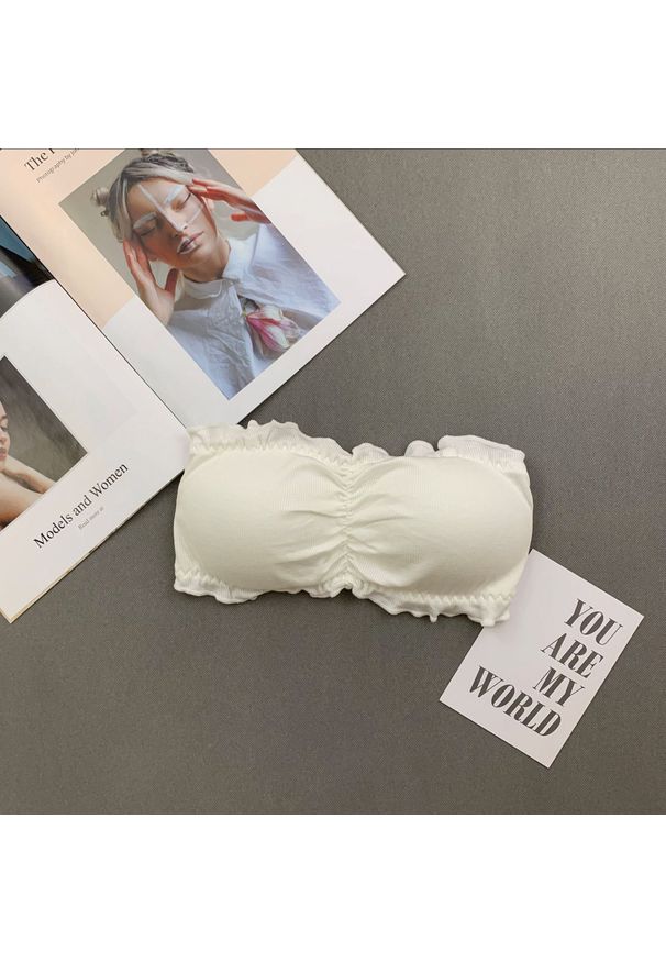 Intica - Biustonosz bez ramiączek uniwersalny dopasowanie i wsparcie Maybelle. Kolor: biały. Materiał: materiał