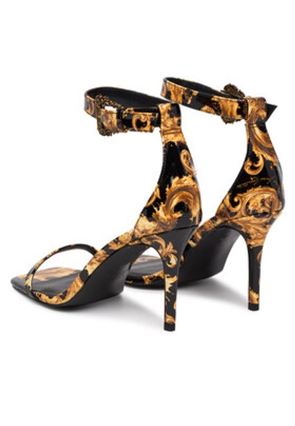 Versace Jeans Couture Sandały 80VA3S76 ZS366 G89 Czarny. Kolor: czarny. Materiał: skóra
