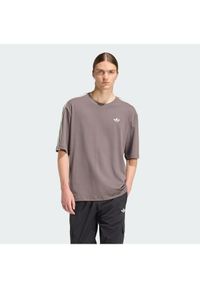 Adidas - adidas T-Shirt adicolor 3-Stripes KE1591 Szary Oversize. Kolor: szary. Materiał: bawełna #1