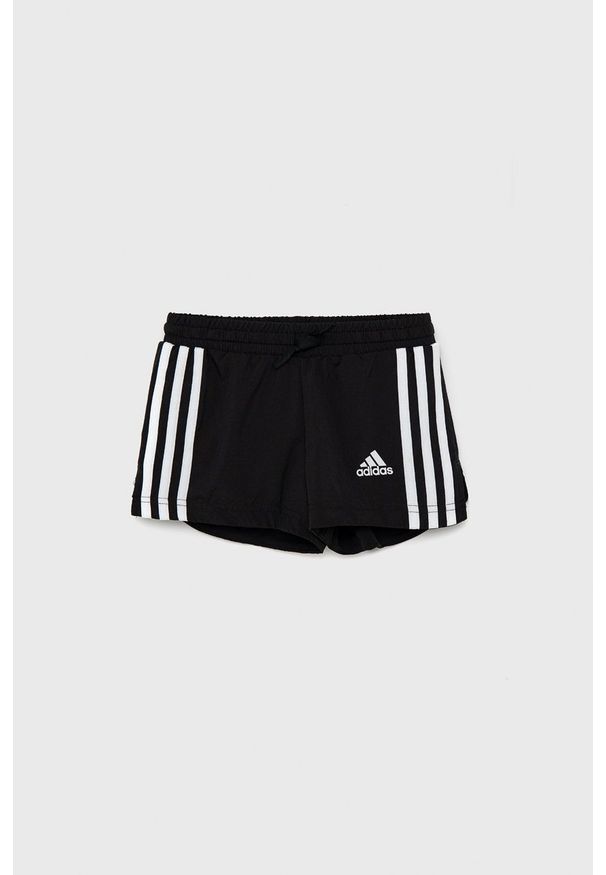 adidas Performance Szorty dziecięce kolor czarny z aplikacją. Okazja: na co dzień. Kolor: czarny. Wzór: aplikacja. Styl: casual
