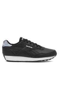 Buty do chodzenia damskie Reebok Rewind Run. Zapięcie: sznurówki. Kolor: wielokolorowy, czarny. Materiał: materiał, syntetyk, tkanina. Szerokość cholewki: normalna. Sport: turystyka piesza, bieganie