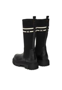 Elisabetta Franchi Kozaki Boot F4A6-E0427-1316 Czarny. Kolor: czarny. Materiał: skóra