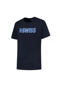 K-Swiss - Kswiss Essentials T-shirt. Kolor: niebieski. Wzór: nadruk