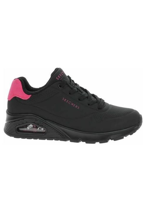 skechers - Buty do chodzenia damskie Skechers Uno Pop. Kolor: czarny. Materiał: materiał, syntetyk. Szerokość cholewki: normalna. Sport: turystyka piesza