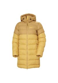 Damska długa kurtka Helly Hansen Active. Kolor: żółty, beżowy, wielokolorowy. Materiał: puch. Długość: długie. Sezon: zima. Sport: narciarstwo #1