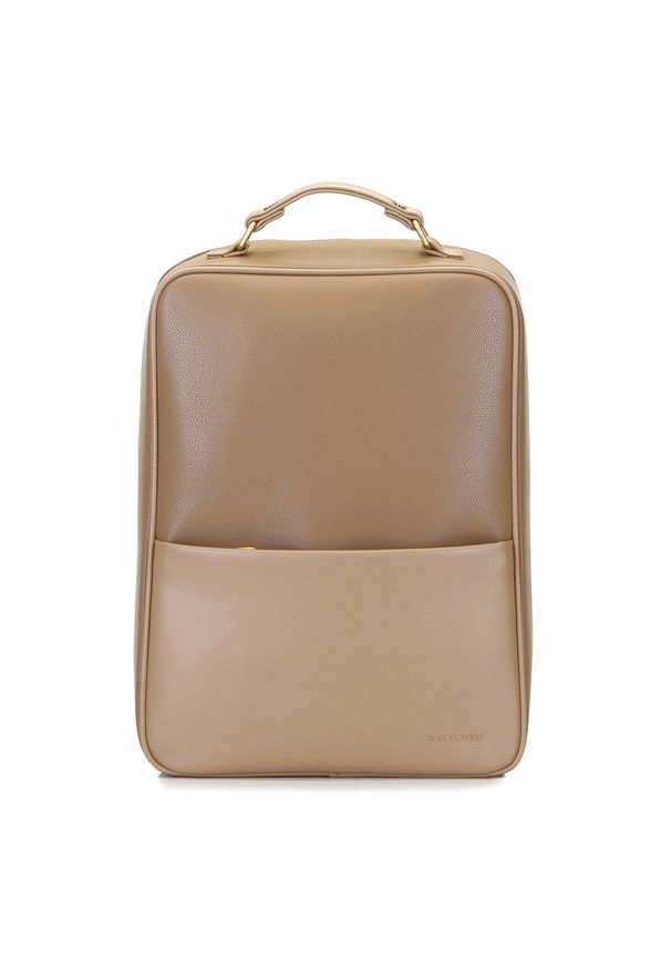 Beżowa torba na laptopa Wittchen elegancka, gładkie