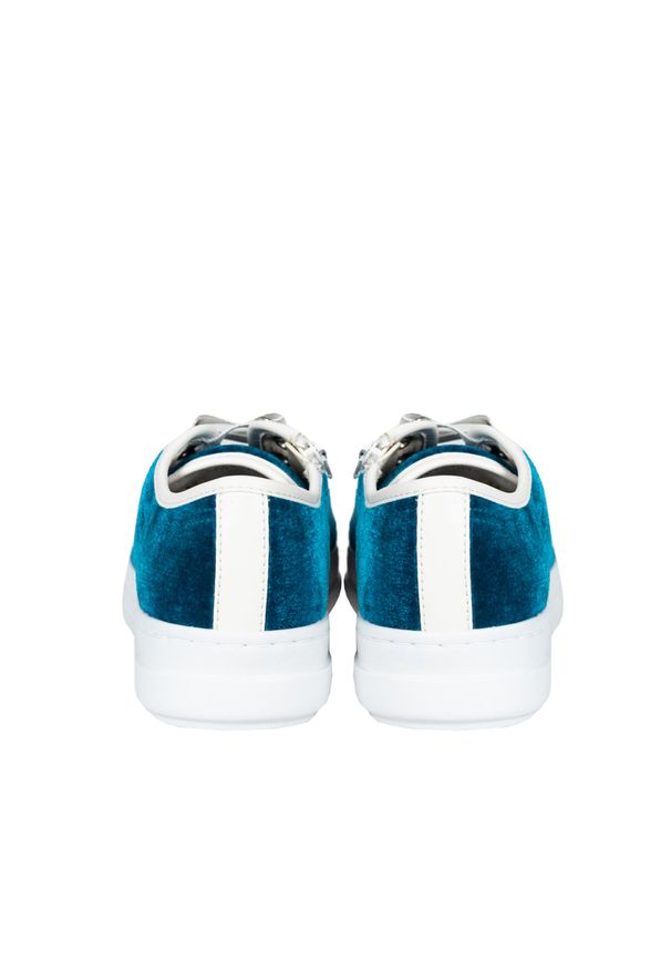 Geox Sneakersy "Pontoise" | D02FEA 0FP54 | Kobieta | Turkusowy. Okazja: na spacer, na co dzień. Nosek buta: okrągły. Zapięcie: zamek. Kolor: turkusowy. Materiał: skóra ekologiczna. Sport: turystyka piesza