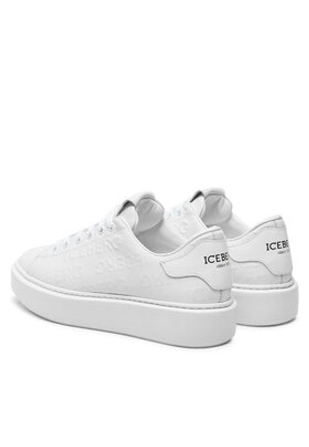 Iceberg Sneakersy Bozema ID2112 Biały. Kolor: biały. Materiał: skóra