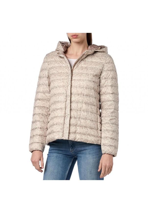 Geox - Kurtka GEOX D JAYSEN Beżowy. Kolor: beżowy. Materiał: tkanina