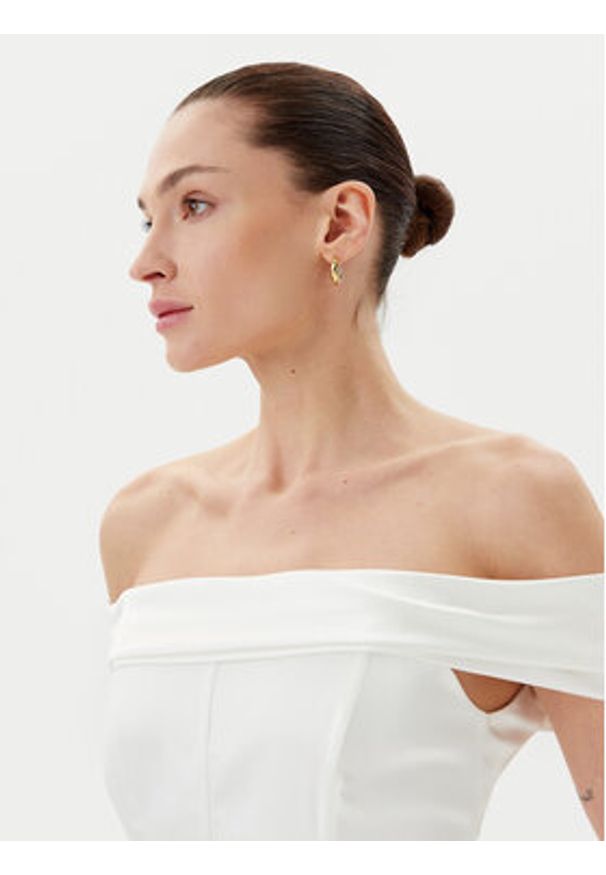 Rinascimento Sukienka wieczorowa CFC0123802003 Biały Regular Fit. Kolor: biały. Materiał: syntetyk. Styl: wizytowy