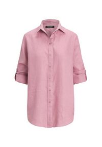 Lauren Ralph Lauren - LAUREN RALPH LAUREN Koszula 200782777067 Różowy Relaxed Fit. Kolor: różowy. Materiał: len #4
