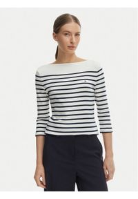 TOMMY HILFIGER - Tommy Hilfiger Bluzka New Cody WW0WW40589 Biały Slim Fit. Kolor: biały. Materiał: bawełna #1