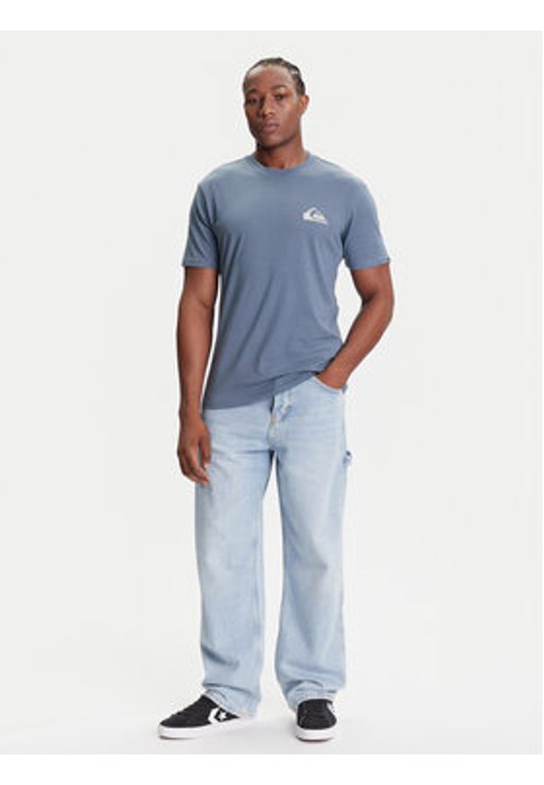Quiksilver T-Shirt EQYZT08181 Niebieski Regular Fit. Kolor: niebieski. Materiał: bawełna