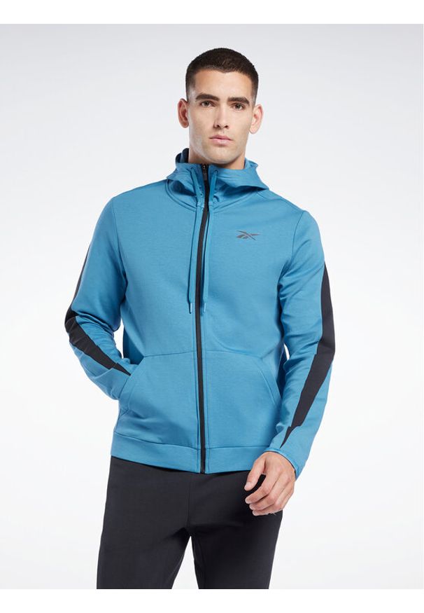 Reebok Bluza DreamBlend H49869 Niebieski Regular Fit. Kolor: niebieski. Materiał: bawełna