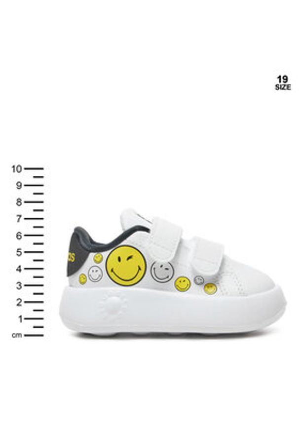 Adidas - adidas Sneakersy Smiley Advantage IH6257 Biały. Kolor: biały. Materiał: skóra. Model: Adidas Advantage