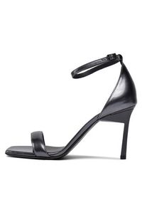 Calvin Klein Sandały Geo Stil Square Sandal 90-Pearl HW0HW01993 Czarny. Kolor: czarny. Materiał: skóra
