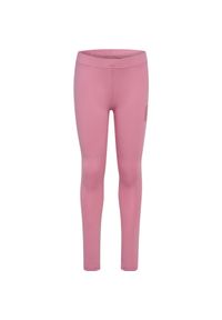 Legginsy dziecięce Hummel Base. Okazja: na uczelnię. Kolor: różowy. Materiał: tkanina. Styl: sportowy