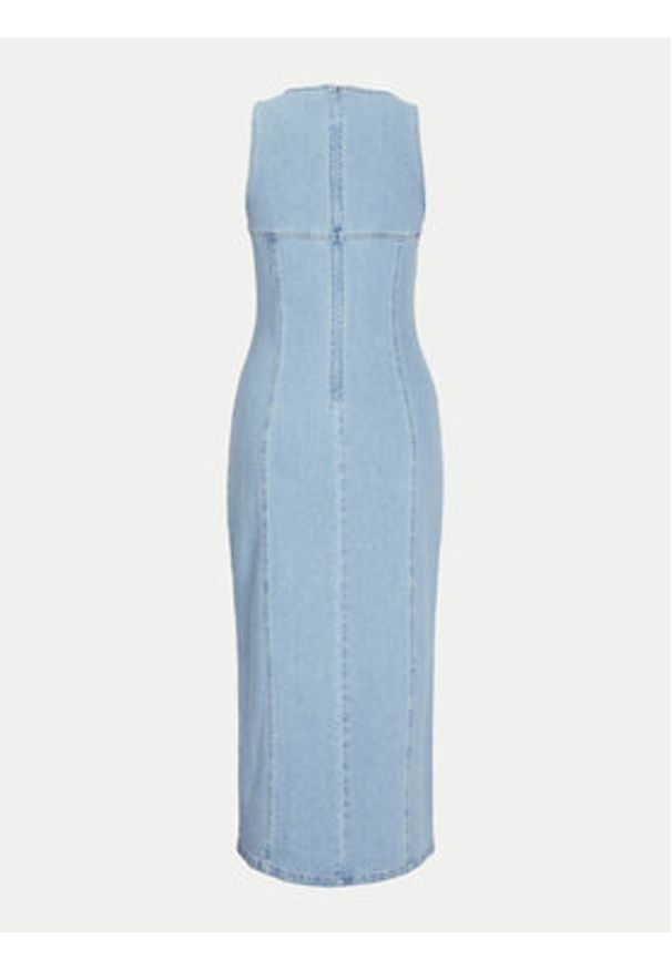 JJXX Sukienka jeansowa Tinga 12268941 Niebieski Slim Fit. Kolor: niebieski. Materiał: bawełna