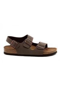 Buty do chodzenia męskie Birkenstock 634503. Zapięcie: klamry. Kolor: brązowy, wielokolorowy. Materiał: syntetyk, materiał. Szerokość cholewki: normalna. Sport: turystyka piesza