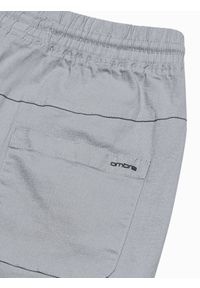 Ombre Clothing - Spodnie męskie joggery P960 - szare - XXL. Kolor: szary. Materiał: materiał, bawełna #4