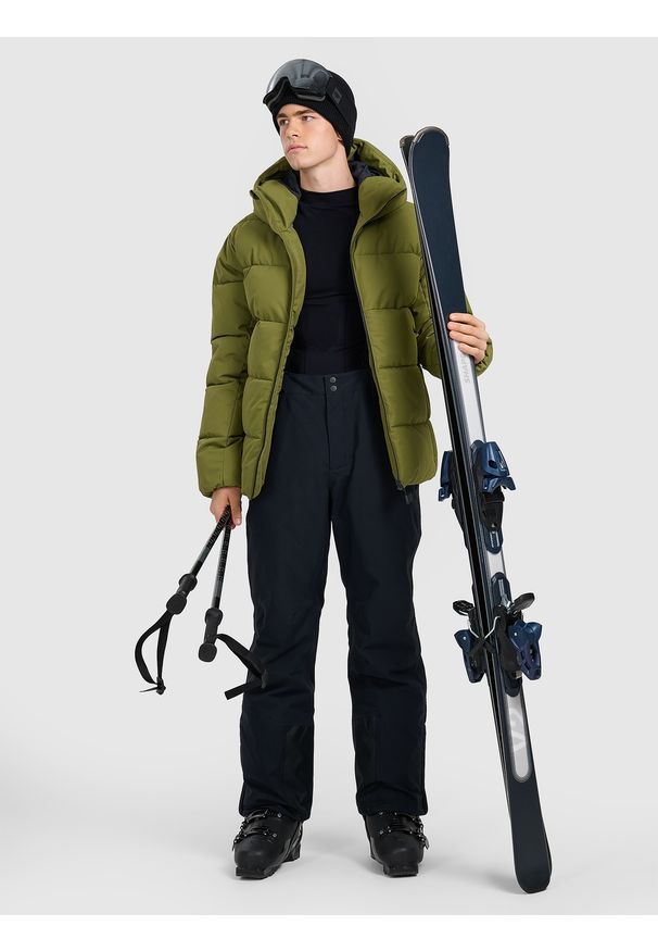 4f - 4F Spodnie narciarskie membrana 5000 męskie - czarne XXL. Kolor: czarny. Materiał: poliester, materiał. Wzór: gładki. Sezon: zima. Sport: narciarstwo