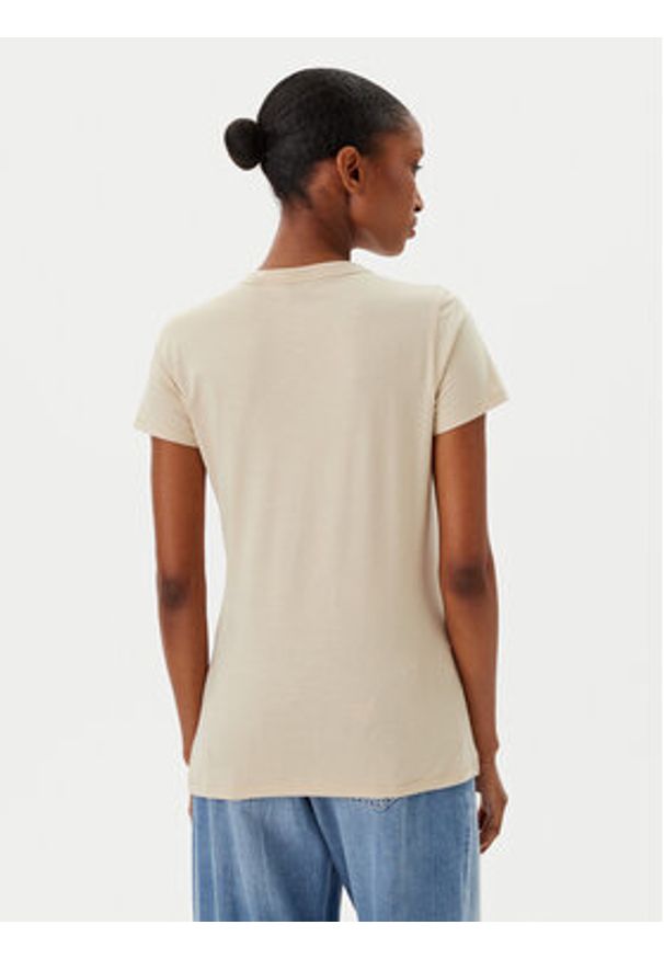 BOSS T-Shirt C_Elogo_20 50541343 Beżowy Slim Fit. Kolor: beżowy. Materiał: bawełna