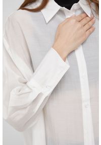 Answear Lab koszula damska kolor biały relaxed z kołnierzykiem klasycznym. Typ kołnierza: kołnierzyk klasyczny. Kolor: biały. Materiał: tkanina. Styl: wakacyjny, klasyczny #3