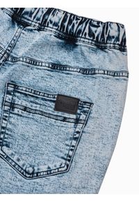Ombre Clothing - Spodnie męskie jeansowe joggery P1027 - jasnoniebieskie - XXL. Kolor: niebieski. Materiał: jeans. Styl: klasyczny #2