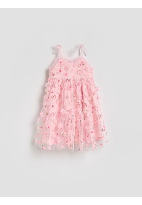 Reserved - Tiulowa sukienka na ramiączkach - wielobarwny. Materiał: tiul. Długość rękawa: na ramiączkach