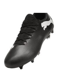 Buty piłkarskie Puma Future 7 Play MxSG 107722 02 czarne. Kolor: czarny. Materiał: dzianina, materiał, syntetyk. Szerokość cholewki: normalna. Sport: piłka nożna #7