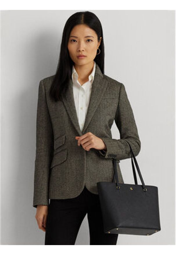 Lauren Ralph Lauren Torebka 431924351001 Czarny. Kolor: czarny. Materiał: skórzane