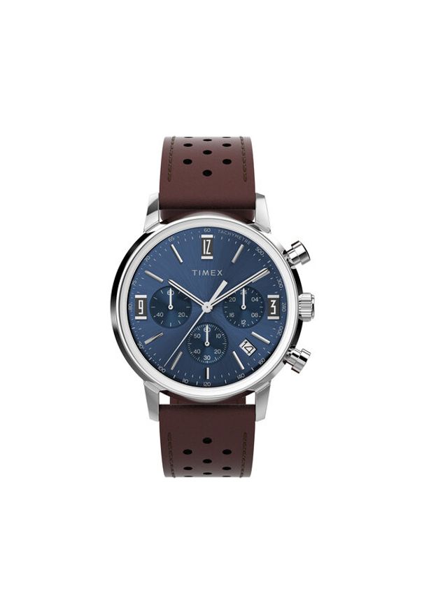 Timex Zegarek Marlin Chronograph TW2W10200 Brązowy. Kolor: brązowy