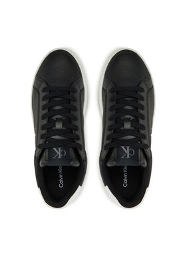 Calvin Klein Jeans Sneakersy YW0YW01766 Czarny. Kolor: czarny. Materiał: skóra