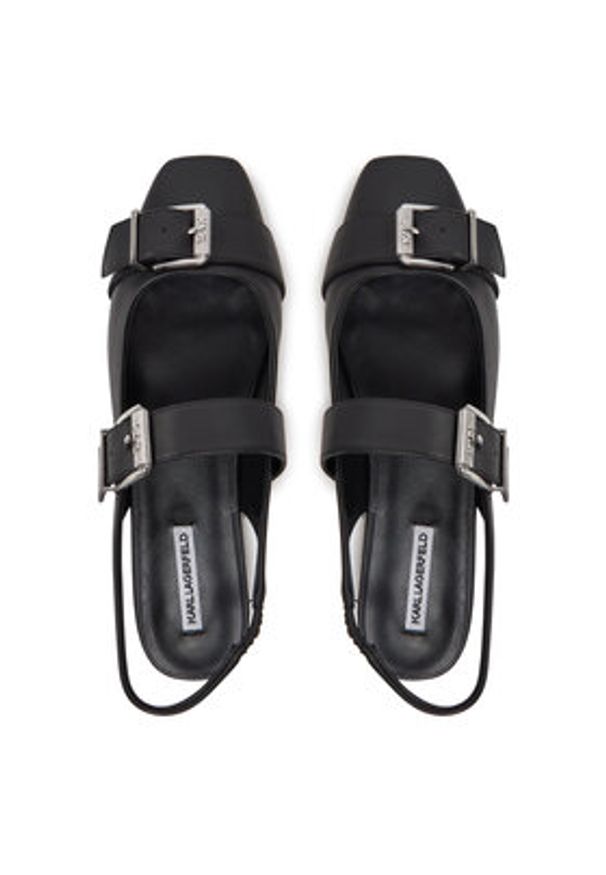 Karl Lagerfeld - KARL LAGERFELD Sandały Konnie KL40186A Czarny. Kolor: czarny. Materiał: skóra