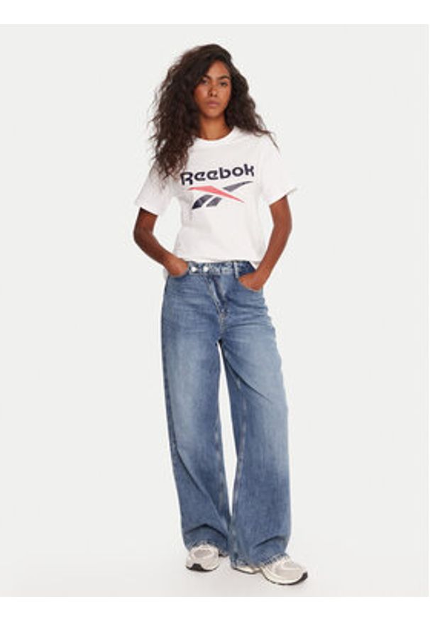 Reebok T-Shirt RK25173CCW Biały Regular Fit. Kolor: biały. Materiał: bawełna