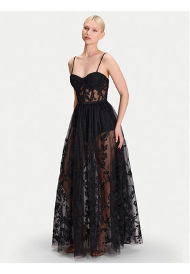 Hey Kyla Sukienka wieczorowa 5AK032HK Czarny Regular Fit. Kolor: czarny. Materiał: syntetyk. Styl: wizytowy